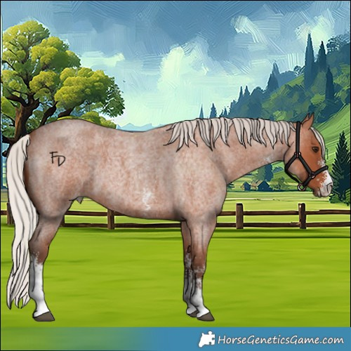 Horse Color:Silver Bay Roan Sabino 