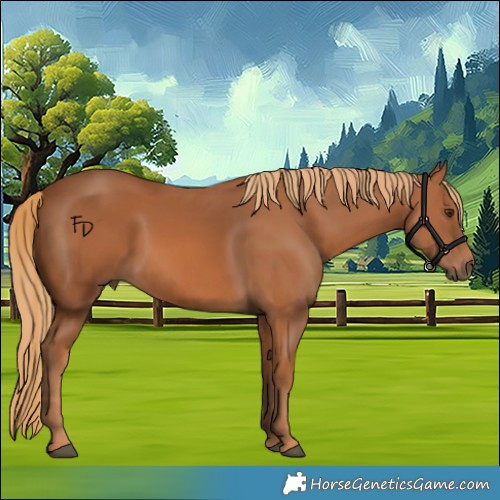 Horse Color:Chestnut Rabicano 
