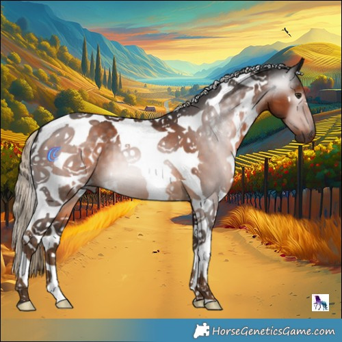 Horse Color:Gray White Spotted Chocolate Palomino Tobiano 