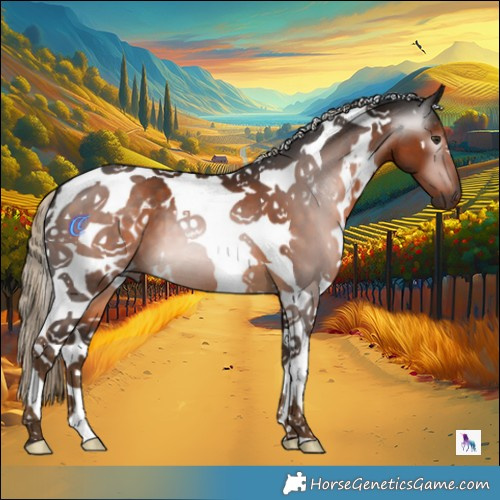 Horse Color:Gray White Spotted Chocolate Palomino Tobiano 