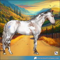 Horse Color:Gray White Spotted Chocolate Palomino Tobiano