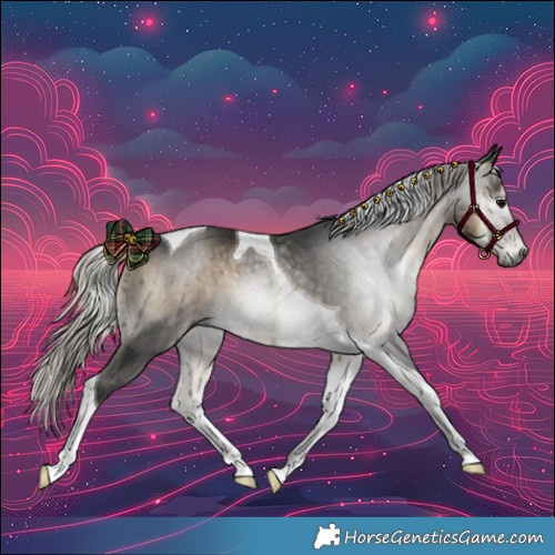 Horse Color:Gray Silver Smoky Blue Onyx Tobiano 