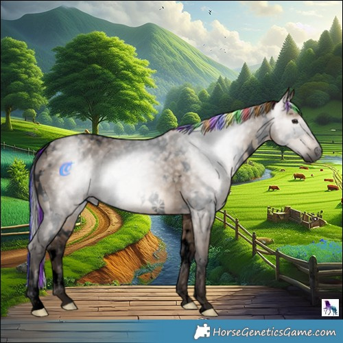 Horse Color:Gray Void Painted White Spotted Brown Dun 