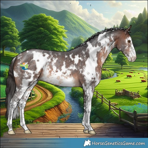 Horse Color:White Spotted Brown Sabino 