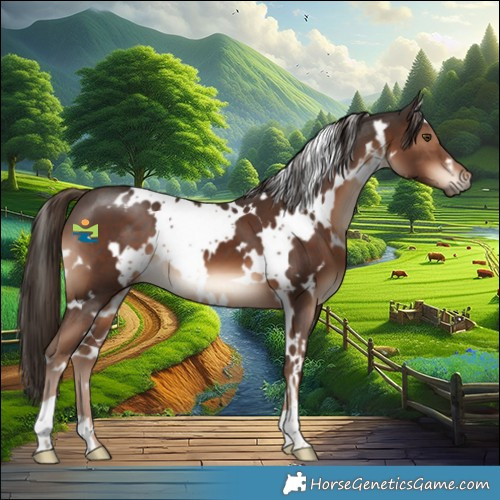 Horse Color:White Spotted Liver Chestnut 