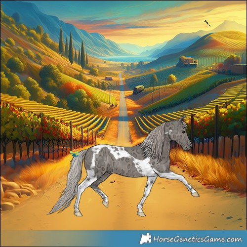 Horse Color:Silver Grullo Ice Tobiano 