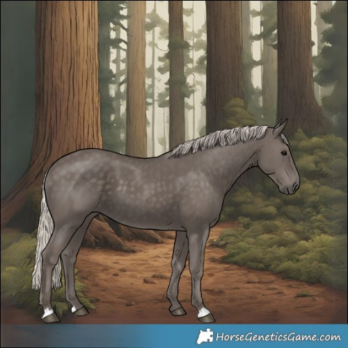 Horse Color:Silver Black 