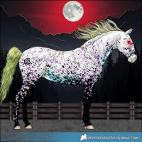 Horse Color:Painted Watercolor White Spotted Smoky Black