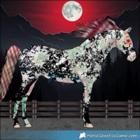 Horse Color:Painted Watercolor White Spotted Buckskin Ice Sabino 