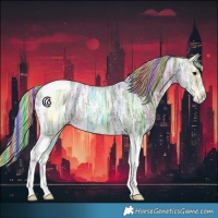 Horse Color:Painted Nacre Silver Smoky Black Ice Sabino Tobiano 