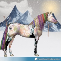 Horse Color:Painted Nacre Red Dun Ice Tobiano 