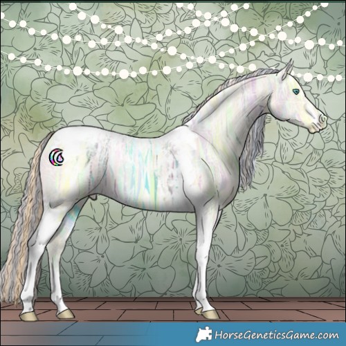 Horse Color:Painted Smoky Black Ice Pearl Tobiano 