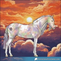 Horse Color:Nacre Silver Bay Dun Tobiano 