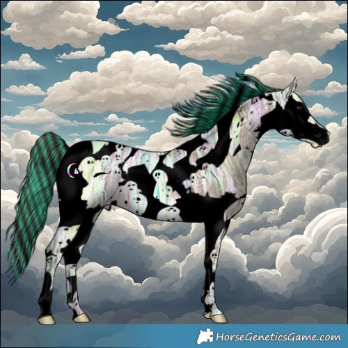 Horse Color:Void Painted Brown Ice Dun Splash Tobiano 