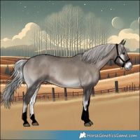 Horse Color:Void Platinum Silver Blue Onyx Tobiano Rabicano 