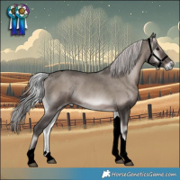 Horse Color:Void Platinum Silver Blue Onyx Tobiano Rabicano 