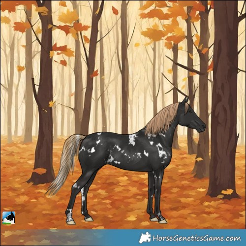 Horse Color:White Spotted Liver Chestnut 