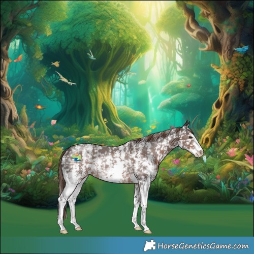Horse Color:Liver Chestnut Sabino Snowflake Varnish Rabicano 