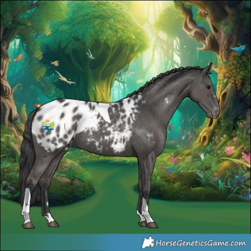 Horse Color:Black Tobiano Blanket Rabicano 