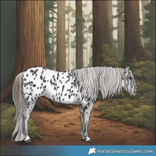 Horse Color:Black Near Leopard 