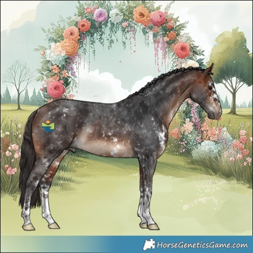 Horse Color:Bay Sabino Rabicano 