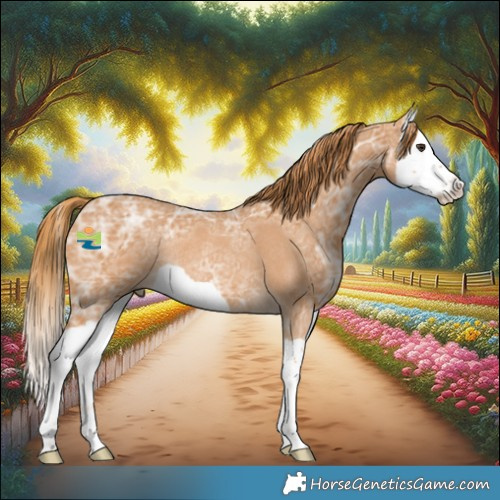 Horse Color:Chestnut Ice Splash Rabicano 