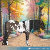 Horse Color:White Spotted Brown Dun