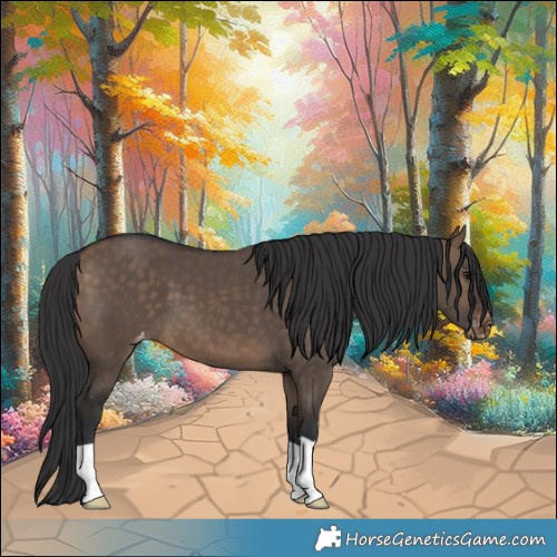 Horse Color:Bay Dun Appaloosa 