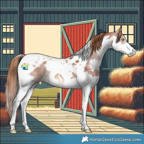 Horse Color:Chestnut Splash Tobiano Appaloosa 