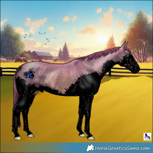 Horse Color:Void Watercolor Red Dun Splash Rabicano 
