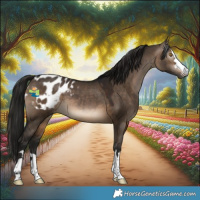 Horse Color:Gray Brown Dun Appaloosa 