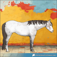 Horse Color:Liver Red Dun Ice Roan Frame Varnish Rabicano