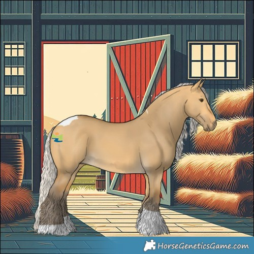 Horse Color:Silver Buckskin Dun Tobiano 