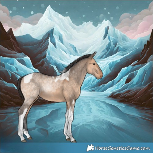 Horse Color:Bay Ice Dun Tobiano