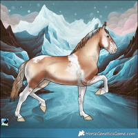 Horse Color:Gold Champagne Onyx Sabino Tobiano