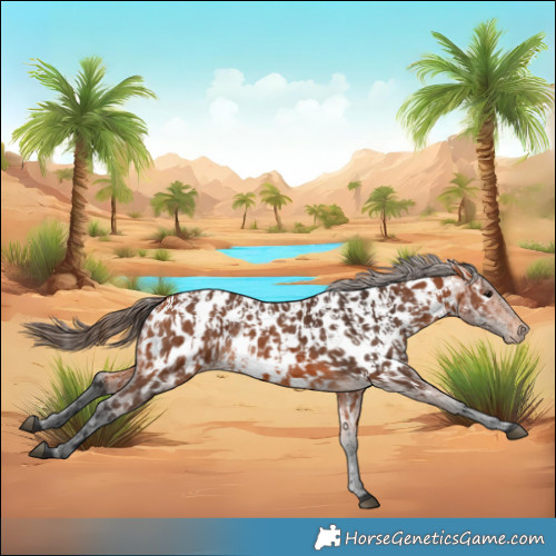 Horse Color:Bay Near Leopard  and Bay Near Leopard 