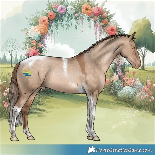 Horse Color:Brown Pearl Dun Tobiano Appaloosa Rabicano 