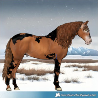 Horse Color:Gray Void Gold Champagne Tobiano 