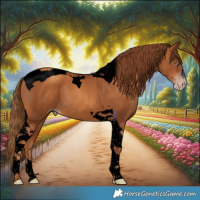 Horse Color:Gray Void Gold Champagne Tobiano