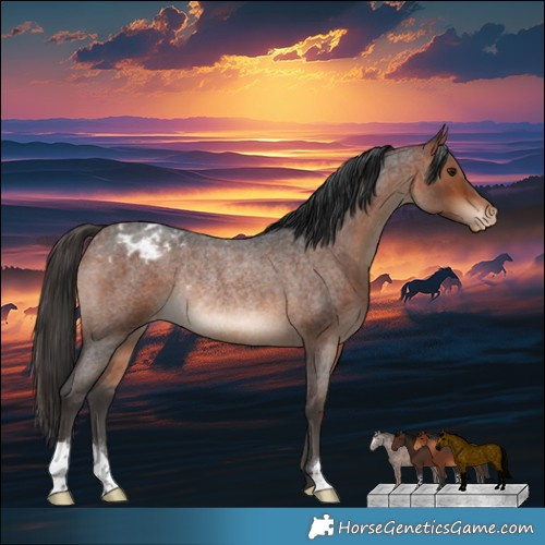Horse Color:Bay Roan Appaloosa Rabicano
