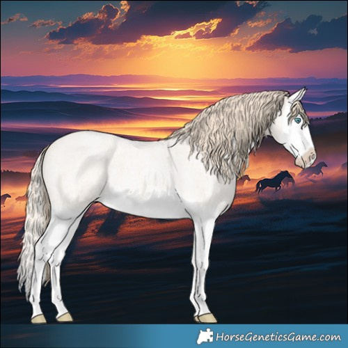 Horse Color:Perlino Roan Splash 