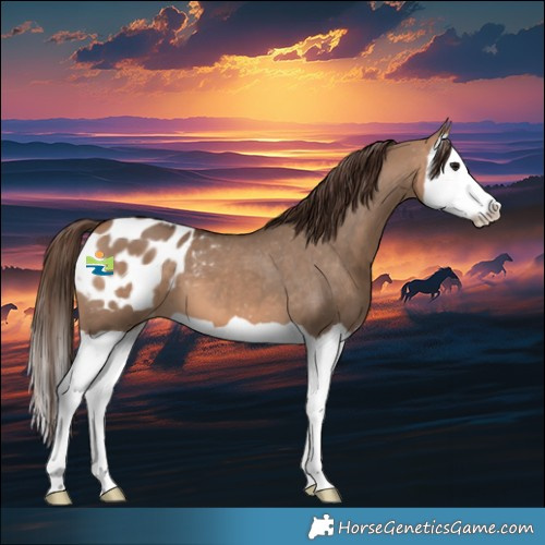 Horse Color:Bay Dun Splash Appaloosa 