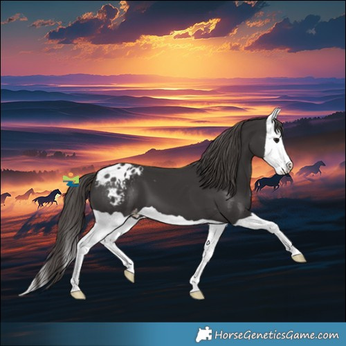 Horse Color:Smoky Black Splash Appaloosa 