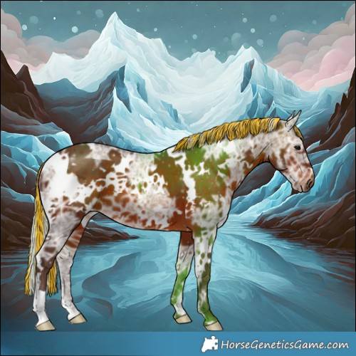 Horse Color:Painted White Spotted Silver Brown Ice