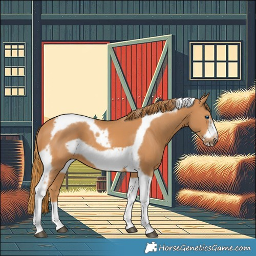 Horse Color:Chestnut Tobiano Frame