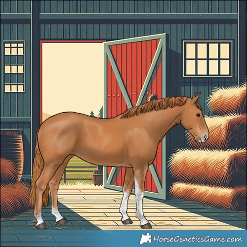 Horse Color:Chestnut Tobiano Frame