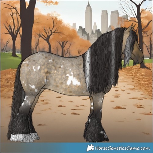 Horse Color:White Spotted Buckskin Roan Dun 