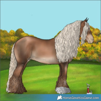 Horse Color:Gray Liver Chestnut Pearl Mushroom