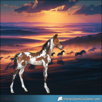 Horse Color:White Spotted Bay 