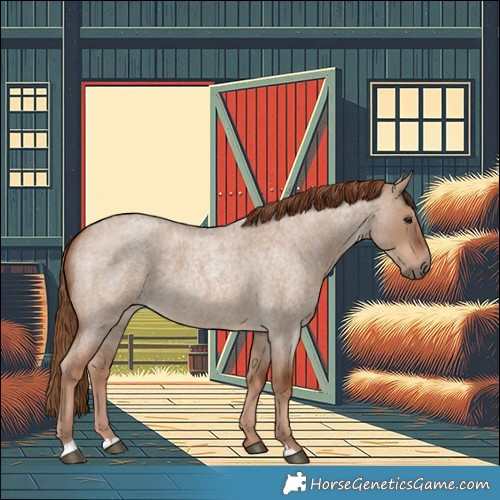 Horse Color:Red Dun Roan 